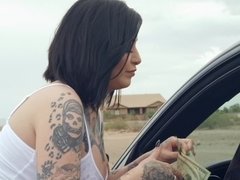 Grote mammen, Pijpbeurt, Bruinharig, Hondjeshouding, Sperma in gezicht, Hd, Rijden, Tatoeage