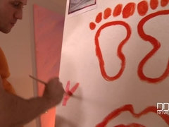 黒人, 指いじり, 足フェチ, 足コキ, ハンガリー人, オナニー, オマンコ, オッパイの