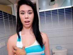 Big ass, Big cock, Blowjob, Brunette, Doggystyle, Natural tits, Pov, Teen
