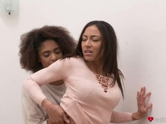 黒人, カップル, 指いじり, フランス人, 彼女, レズビアン, なめる, アウトドア