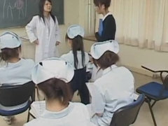 Unbelievable flat chested Japanese girl in medical sex video