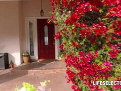 ブロンド, バック, オナニー, 小柄, ハメ撮り, 馬乗り, 剃毛, ガリガリ