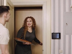 Tanya Foxxx takes on a hunky felow in the ktichen