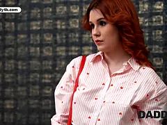 Belleza, Engañando, Papá, Novia, Hd, Pelirrojo, Gritar, Medias largas