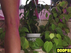 Grosser schwanz, Blasen, Geschnappt, Reif, Milf, Transfrau, Dusche, Ehefrau