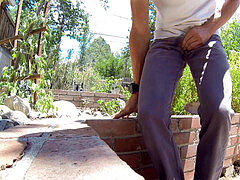 Cumshot, Masturbation, Outdoor