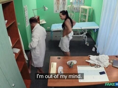 お尻, 黒人, フェラチオ, 医者, バック, 看護婦, オフィス, ユニフォーム