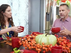 Naughty babe ruins her religious family’s Thanksgiving