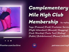 Flight Attendant Gives You A Complementary Blowjob With Erotic Audio