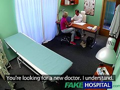 Sexy blonde teen begs for a hard fuck from her fakehospital doctor