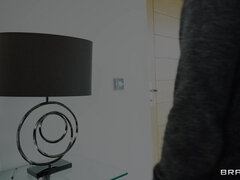 Tussi, Grosser schwanz, Blondine, Blasen, Schwanz, Monster, Muschi, Flotter dreier