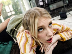 Beautiful blonde babe Melody Marks screwed in the doggy style