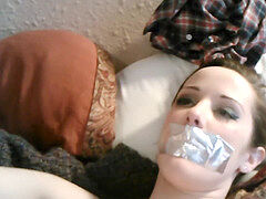gauze roped and gagged getting off