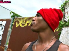 Leie, In den arsch, Spermaladung, Schwarz, Schwul, Im freien, Öffentlich
