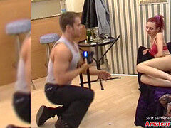 Verga grande, Semen en la boca, Europeo, Penetracion con puños, Alemán, Pelirrojo