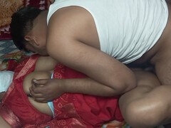 Step-brother gets busy with his sultry sister-in-law in a crimson saree