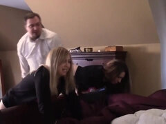 This Step-daddy Makes Sure To Spank Them Both