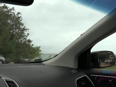 Любители, Пляж, Эксгибиционист, Подружка, Оргазм, На природе, От первого лица, Сквиртинг