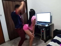 In den arsch, Grosser arsch, Schwarz, Geschnappt, Schwanz, Hd, Latina, Lesbisch