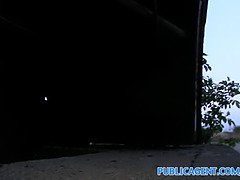 Katia Gold gets pounded hard by a big cock in public for cash