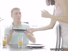 Rubia, Morena, Pareja, Polla, Sexo duro, Hd, Tetas naturales, Ruso