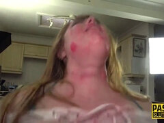 Throated sub rough fucked