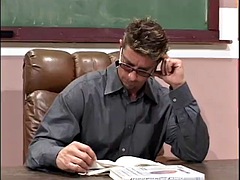 Blondine, Blasen, Hardcore, Student, Tätowierung, Lehrer, Eng, Titten