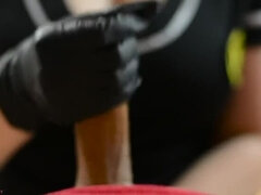 Sperma shot, Dominante vrouw, Handbeurt, Hd, Latex, Masturbatie, Olie, Russisch