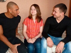 Adorable, Negro, Rubia, Cornudo, Estilo perrito, Fetiche, Lamidas, Afeitado