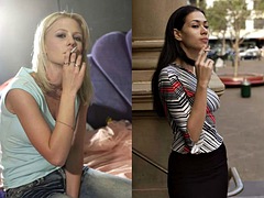 Attractive smokers come face to face