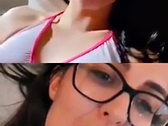 Brazilian lesbians chatting on webcam