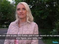 素人, お尻, ブロンド, フェラチオ, ヨーロピアン, 顔射, 公共, オッパイの