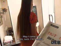 Beauté, Hd, Russe, Séduite, Rasée, Adolescente, Nénés