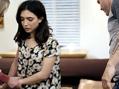 家族, 毛深い, 熟年, 母, 小柄, 義母, ティーン, 三人