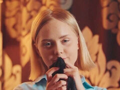 Enthousiasteling, Ondergoed, Masturbatie, Natuurlijke tieten, Mager, Alleen, Kousen, Tieten likken