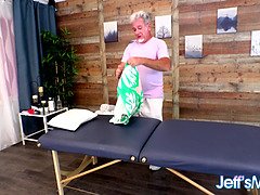 Watch Chunky Blonde Curvy Mary's Massive Boobs Lick and Get Toyed by Masseur