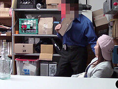 Sleazy teenager thief bitch penalize screwed by LP officer