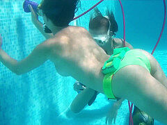 Lesbian, Masturbation, Naked, Orgasm, Sister, Teen, Underwater