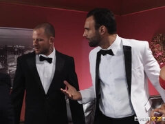 Nicolette Shea pleasuring two horny stallions at once