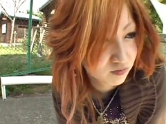 Dick sucking asian slut busted outdoors