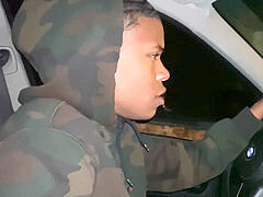 Grosse bite, Noire, Voiture, De plein air, Public, Réalité