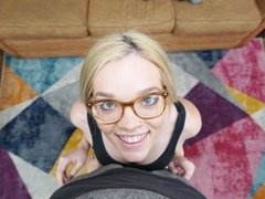 The hottest nerdy teen Katie Kush cheats on her boyfriend