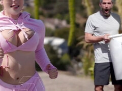 アメリカ人, デカチン, 着衣女と全裸男, カップル, 医者, 軟体, 淫乱熟女, 三人