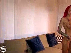 Duits, Roodharige vrouw, Tatoeage, Slet