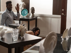 Cul, Interracial, Chatte, Adolescente, Nénés