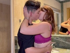 Amateur, Cuarto de baño, Pareja, Familia, Casero, Portugués, Español, Chupando
