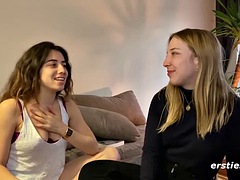 Ersties - Kara X and Zoe B - lesbian date with pussy licking and more