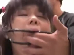 Jav Teen Ambushed Gets Deep Throat Cock Gagging Through Mouth Brace