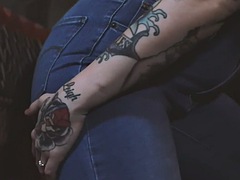 Lez tattooed duo eat pussy and rim ass in amateur lesbian sex