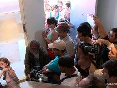 In den arsch, Sadomasochismus, Blasen, Fesselspiele, Frau, Öffentlich, Bestrafung, Sklave